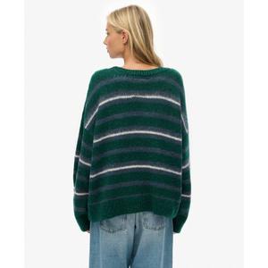 Gestreept geborsteld casual trui voor dames Superdry image-4