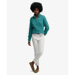 Damen lässiger Strickpullover mit halbem Reißverschluss Superdry image-1