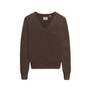 Washed V-neck pull for women Superdry image-0
