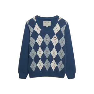 Women's argyle V-neck sweater Superdry image-0