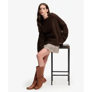 Długi sweter oversize z miękkiej dzianiny damski Superdry image-1