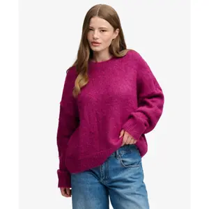 Długi sweter oversize z miękkiej dzianiny damski Superdry image-1