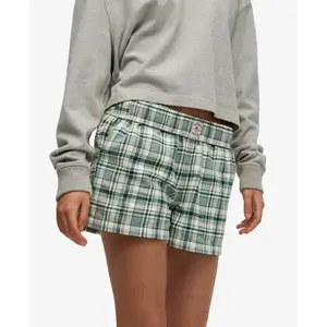 Katoenen geruite elastische short voor vrouwen Superdry image-5
