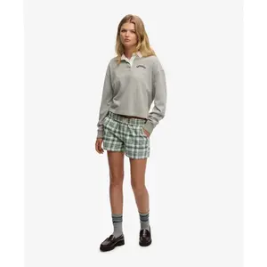 Katoenen geruite elastische short voor vrouwen Superdry image-2