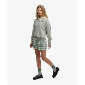 Katoenen geruite elastische short voor vrouwen Superdry image-6
