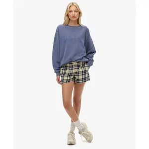 Katoenen geruite elastische short voor vrouwen Superdry image-2