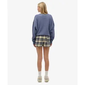 Katoenen geruite elastische short voor vrouwen Superdry image-4