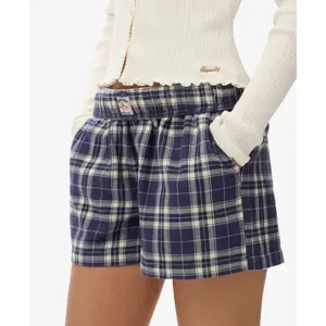Katoenen geruite elastische short voor vrouwen Superdry image-4