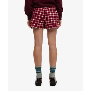 Katoenen geruite elastische short voor vrouwen Superdry image-3
