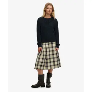 Saia plissada xadrez mulher Superdry image-1