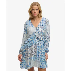 Women’s woven ruffle mini dress Superdry image-1