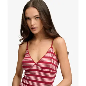 Vestido corto de jersey para mujer Superdry stripe image-4