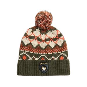 y9010190a-b2e-bonnet-femme-superdry-kaki-militaire-jacquard-tu