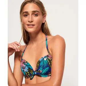 Women's hibiscus print bikini top Superdry Pop image-2