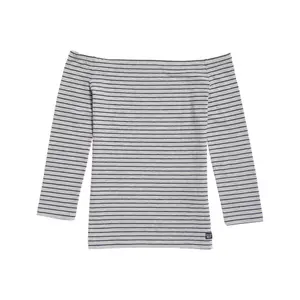 Gestreepte bardot T-shirt voor vrouwen Superdry image-0
