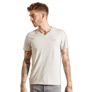 Camiseta orgánico con cuello de pico Superdry Vintage Logo image-1