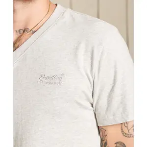 Camiseta orgánico con cuello de pico Superdry Vintage Logo image-3