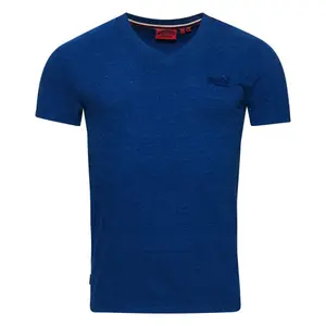 Camiseta de algodón orgánico con cuello de pico Superdry Essential image-0