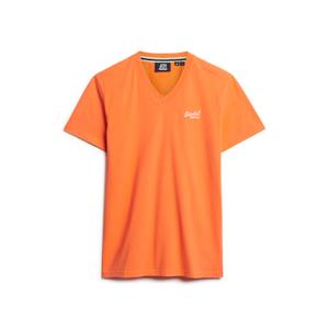 m1011170a-yug-t-shirt-met-v-hals-en-logo-van-biologisch-katoen-superdry-essential-zonnestraal-koraal