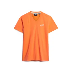 Camiseta de algodón orgánico con cuello de pico y logotipo Superdry Essential image-0