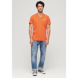 Camiseta de algodón orgánico con cuello de pico y logotipo Superdry Essential image-2