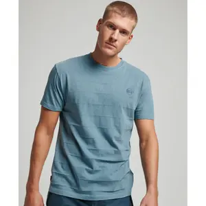 T-shirt texturé en coton bio Superdry Vintage image-0