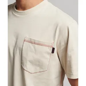 Camiseta con bolsillo Superdry Contrast Stitch image-3