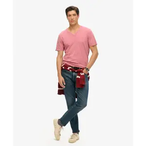 T-shirt melange e collo a V Superdry image-1