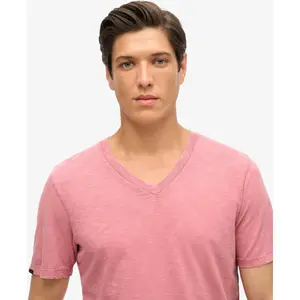 T-shirt melange e collo a V Superdry image-4