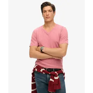 T-shirt melange e collo a V Superdry image-2