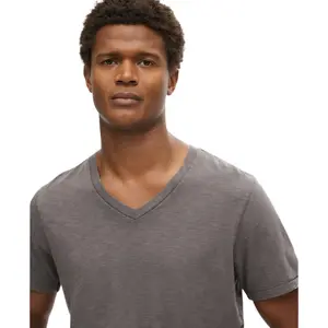 T-shirt melange e collo a V Superdry image-4