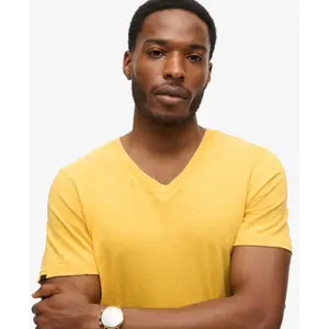 T-shirt melange e collo a V Superdry image-4