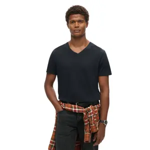 Geribbelde T-shirt met V-hals Superdry image-1