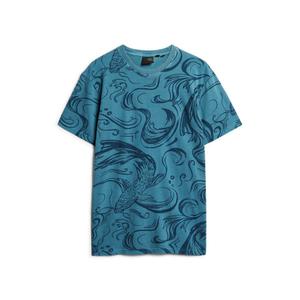 Überfärbtes bedrucktes T-Shirt Superdry Vintage image-0