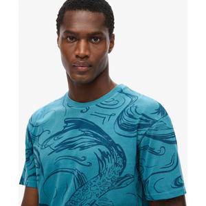 Überfärbtes bedrucktes T-Shirt Superdry Vintage image-4