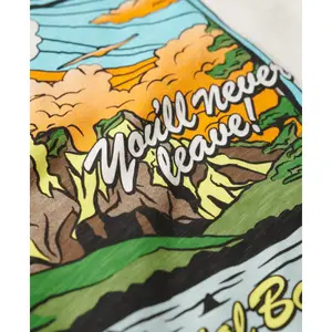 Großes T-Shirt mit Neonmuster Superdry Travel image-5