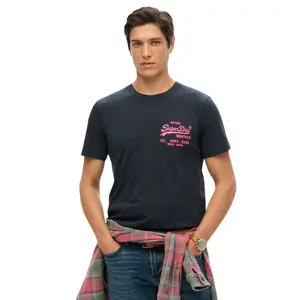 Maglietta con logo fluorescente Superdry Vintage image-1