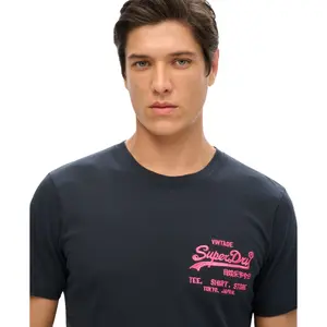 Maglietta con logo fluorescente Superdry Vintage image-4