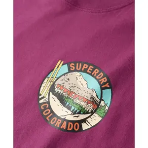 Printed chest T-shirt Superdry Travel Postcard image-5