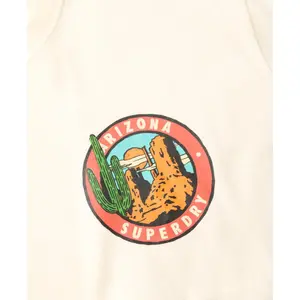 Printed chest T-shirt Superdry Travel Postcard image-5