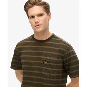 T-shirt texturé à poche et rayures Superdry image-4