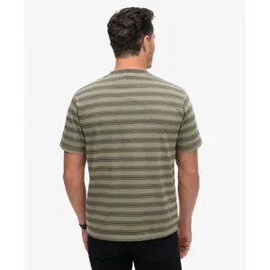 T-shirt met tekstuur, zak en strepen Superdry image-3