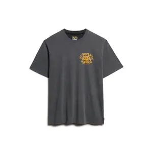 Luźny, wzorzysty T-shirt Superdry Biker Rock image-0