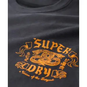 Luźny, wzorzysty T-shirt Superdry Biker Rock image-6