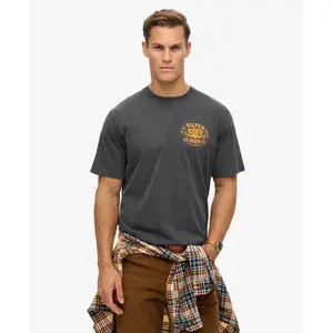 Luźny, wzorzysty T-shirt Superdry Biker Rock image-1