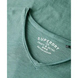 T-Shirt mit V-Ausschnitt und offenen Kanten Superdry image-5