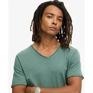 T-Shirt mit V-Ausschnitt und offenen Kanten Superdry image-4