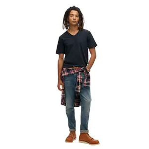 T-Shirt mit V-Ausschnitt und offenen Kanten Superdry image-2