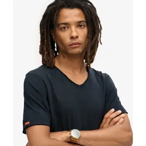 T-Shirt mit V-Ausschnitt und offenen Kanten Superdry image-4