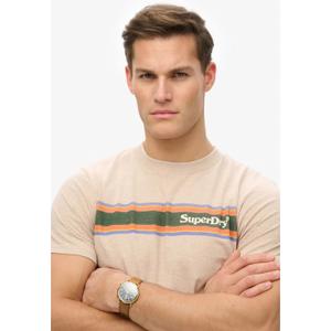 Striped casual T-shirt with logo Superdry Venue image-3